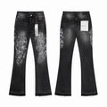 Men's Purple Vintage Distressed Stretch Denim Jeans Size:30-38 (2)