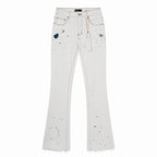 Men's Purple Vintage Distressed Stretch Denim Jeans Size:30-38 (1)