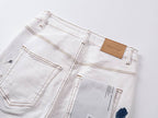 Men's Purple Vintage Distressed Stretch Denim Jeans Size:30-38 (1)