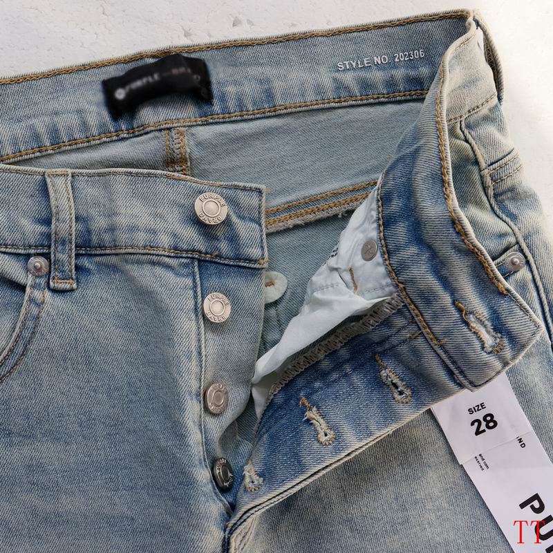 Men's Purple Vintage Distressed Stretch Denim Jeans Size:30-38 (55)