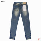 Men's Purple Vintage Distressed Stretch Denim Jeans Size:30-38 (54)