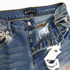 Men's Purple Vintage Distressed Stretch Denim Jeans Size:30-38 (54)