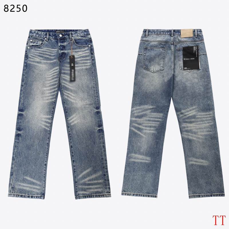 Men's Purple Vintage Distressed Stretch Denim Jeans Size:30-38 (53)