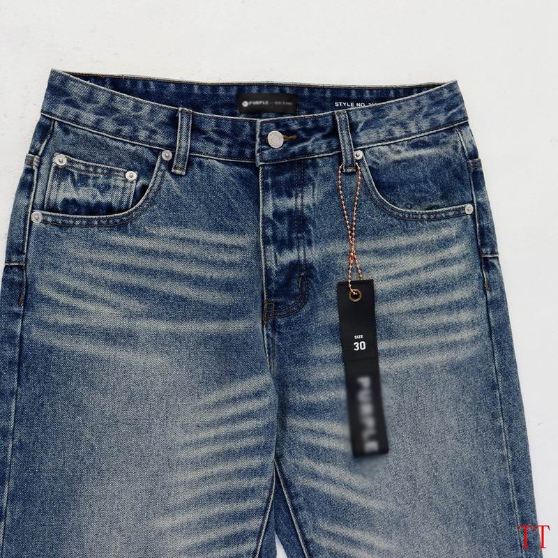 Men's Purple Vintage Distressed Stretch Denim Jeans Size:30-38 (53)
