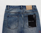 Men's Purple Vintage Distressed Stretch Denim Jeans Size:30-38 (53)