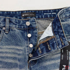 Men's Purple Vintage Distressed Stretch Denim Jeans Size:30-38 (53)