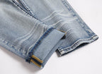 Men's Purple Vintage Distressed Stretch Denim Jeans Size:30-38 (52)