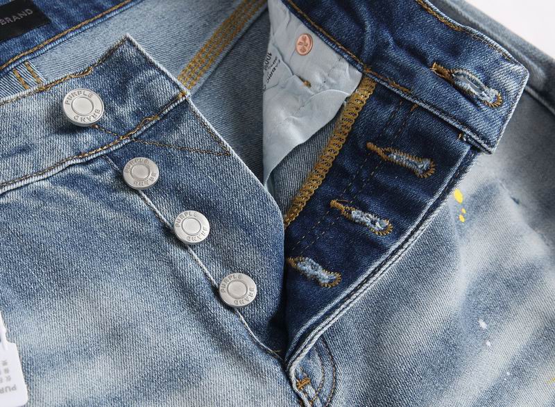 Men's Purple Vintage Distressed Stretch Denim Jeans Size:30-38 (51)