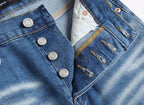 Men's Purple Vintage Distressed Stretch Denim Jeans Size:30-38 (50)