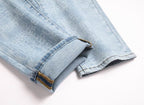 Men's Purple Vintage Distressed Stretch Denim Jeans Size:30-38 (49)
