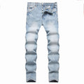 Men's Purple Vintage Distressed Stretch Denim Jeans Size:30-38 (49)