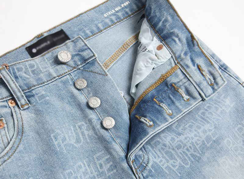 Men's Purple Vintage Distressed Stretch Denim Jeans Size:30-38 (49)