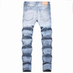 Men's Purple Vintage Distressed Stretch Denim Jeans Size:30-38 (48)