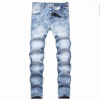 Men's Purple Vintage Distressed Stretch Denim Jeans Size:30-38 (48)