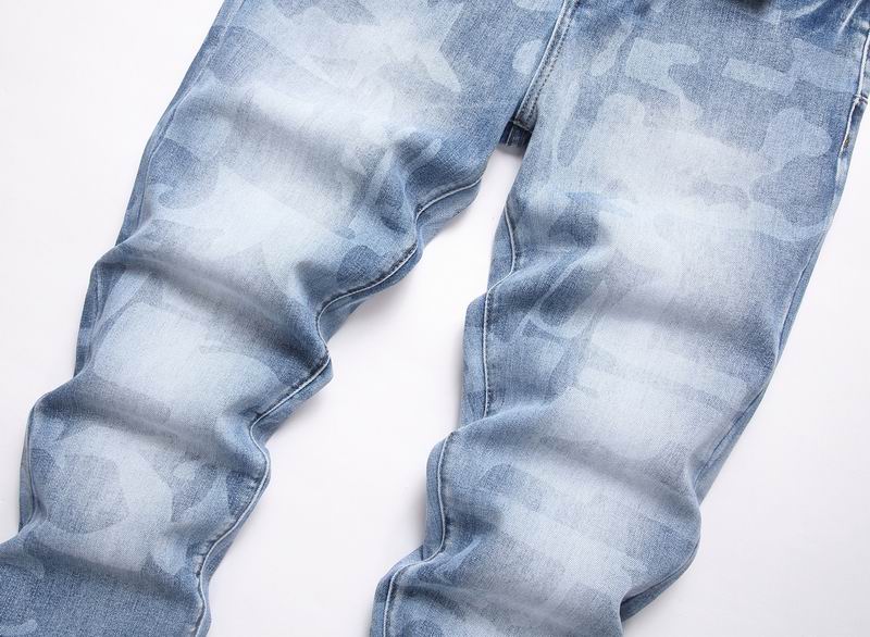 Men's Purple Vintage Distressed Stretch Denim Jeans Size:30-38 (48)