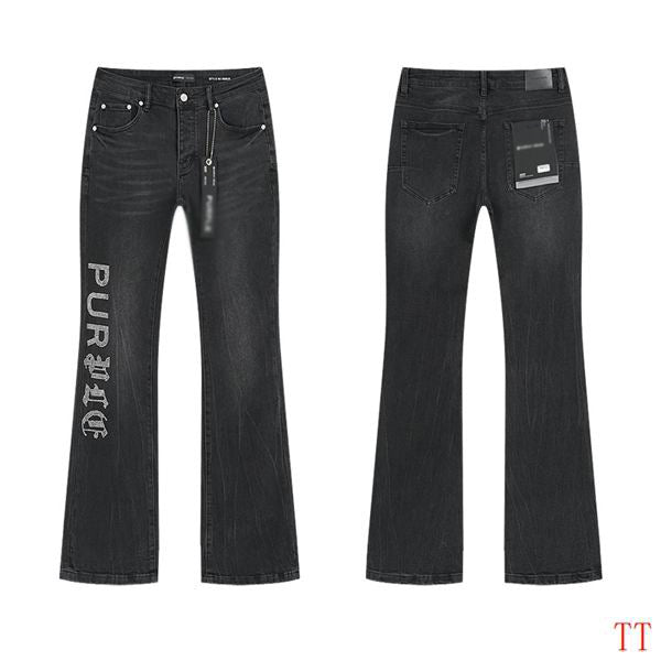 Men's Purple Vintage Distressed Stretch Denim Jeans Size:30-38 (47)