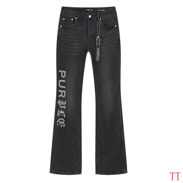 Men's Purple Vintage Distressed Stretch Denim Jeans Size:30-38 (47)