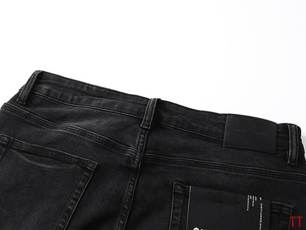 Men's Purple Vintage Distressed Stretch Denim Jeans Size:30-38 (47)