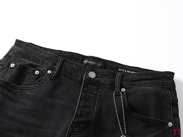 Men's Purple Vintage Distressed Stretch Denim Jeans Size:30-38 (47)