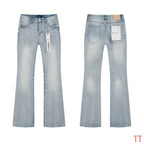 Men's Purple Vintage Distressed Stretch Denim Jeans Size:30-38 (46)