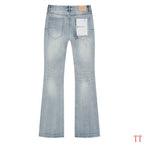 Men's Purple Vintage Distressed Stretch Denim Jeans Size:30-38 (46)