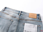 Men's Purple Vintage Distressed Stretch Denim Jeans Size:30-38 (46)