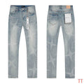 Men's Purple Vintage Distressed Stretch Denim Jeans Size:30-38 (45)