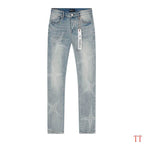 Men's Purple Vintage Distressed Stretch Denim Jeans Size:30-38 (45)