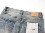 Men's Purple Vintage Distressed Stretch Denim Jeans Size:30-38 (45)