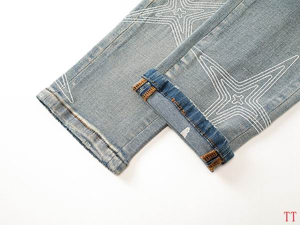 Men's Purple Vintage Distressed Stretch Denim Jeans Size:30-38 (45)