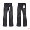 Men's Purple Vintage Distressed Stretch Denim Jeans Size:30-38 (44)
