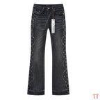 Men's Purple Vintage Distressed Stretch Denim Jeans Size:30-38 (44)