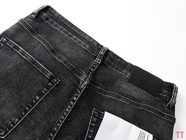 Men's Purple Vintage Distressed Stretch Denim Jeans Size:30-38 (44)