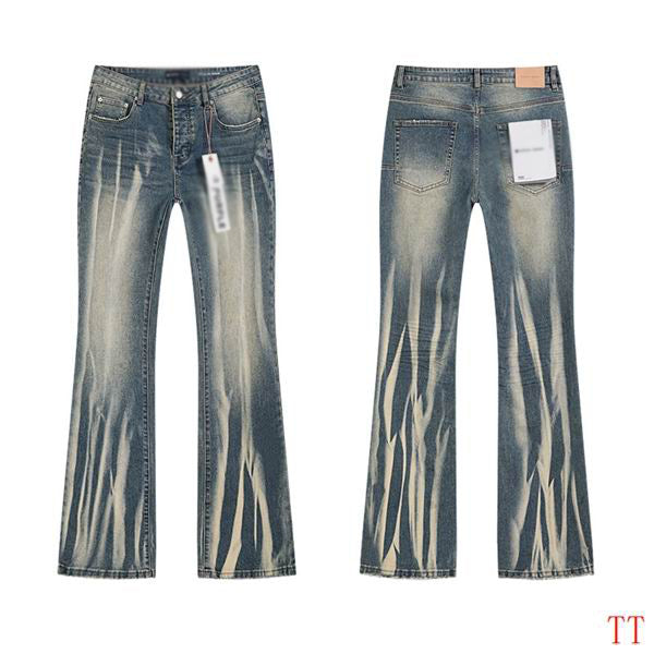 Men's Purple Vintage Distressed Stretch Denim Jeans Size:30-38 (60)