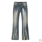 Men's Purple Vintage Distressed Stretch Denim Jeans Size:30-38 (60)