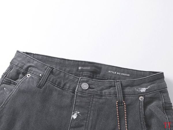 Men's Purple Vintage Distressed Stretch Denim Jeans Size:30-38 (59)