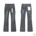 Men's Purple Vintage Distressed Stretch Denim Jeans Size:30-38 (59)