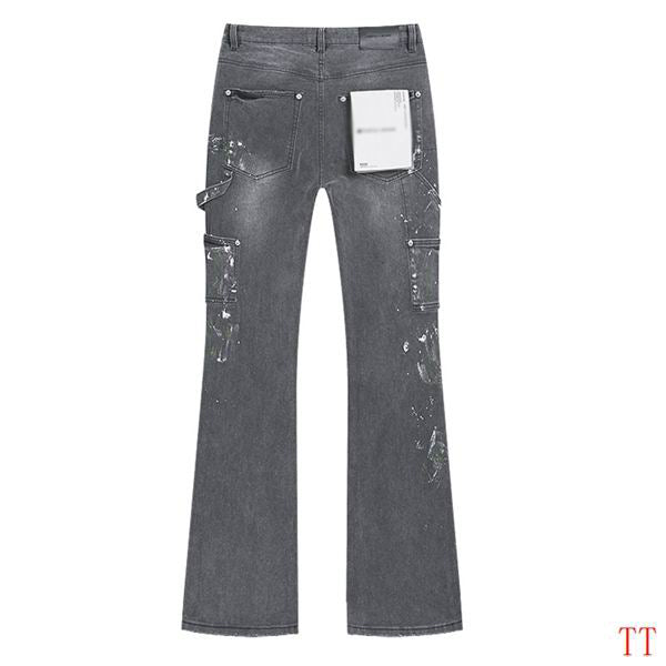 Men's Purple Vintage Distressed Stretch Denim Jeans Size:30-38 (59)