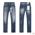 Men's Purple Vintage Distressed Stretch Denim Jeans Size:30-38 (57)