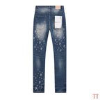 Men's Purple Vintage Distressed Stretch Denim Jeans Size:30-38 (57)