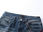 Men's Purple Vintage Distressed Stretch Denim Jeans Size:30-38 (57)