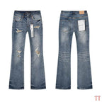 Men's Purple Vintage Distressed Stretch Denim Jeans Size:30-38 (43)