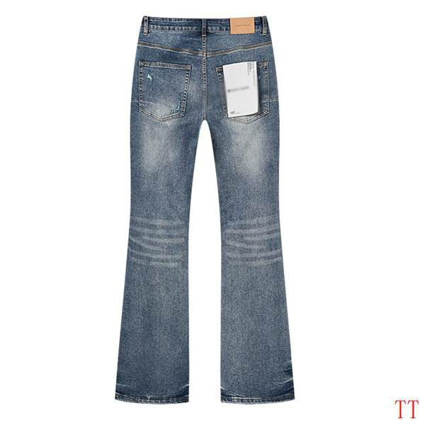 Men's Purple Vintage Distressed Stretch Denim Jeans Size:30-38 (43)