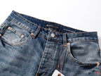 Men's Purple Vintage Distressed Stretch Denim Jeans Size:30-38 (43)