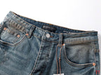 Men's Purple Vintage Distressed Stretch Denim Jeans Size:30-38 (42)
