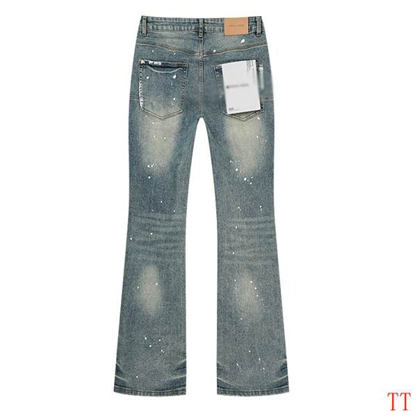 Men's Purple Vintage Distressed Stretch Denim Jeans Size:30-38 (41)