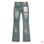 Men's Purple Vintage Distressed Stretch Denim Jeans Size:30-38 (41)