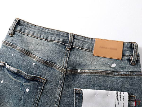 Men's Purple Vintage Distressed Stretch Denim Jeans Size:30-38 (41)