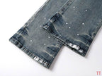 Men's Purple Vintage Distressed Stretch Denim Jeans Size:30-38 (41)