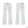 Men's Purple Vintage Distressed Stretch Denim Jeans Size:30-38 (40)